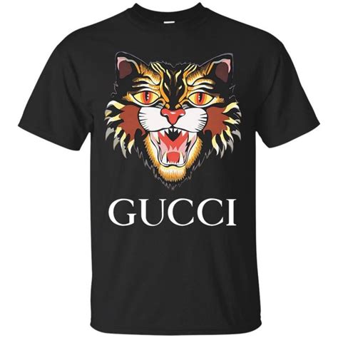 gucci black cat t shirt fake|gucci mules angry cat.